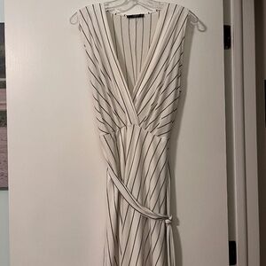 Mango Striped Tie-Dress